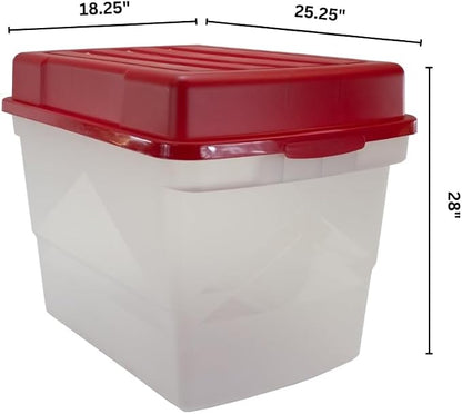 Clear with Red Lid