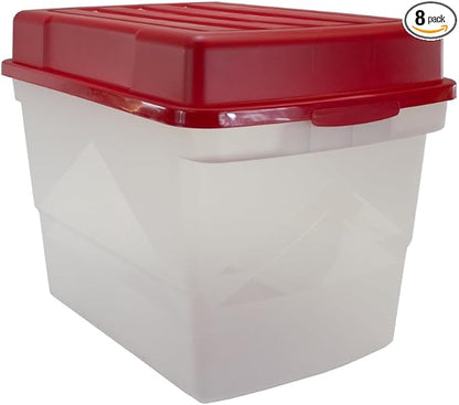 Clear with Red Lid
