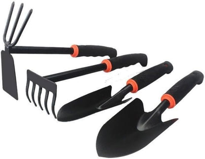 4PCS (Hoe + Rake + Trowel) Black