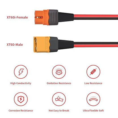12AWG XT60 Male-XT60i