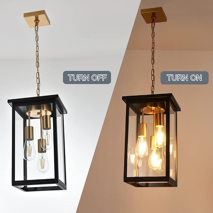 Clear Glass, Black & Brass