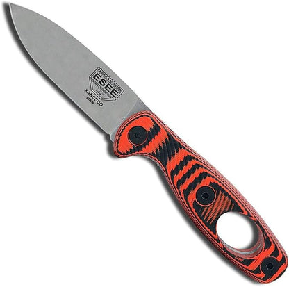 Orange/Black G-10, Carabiner Attachment Hole