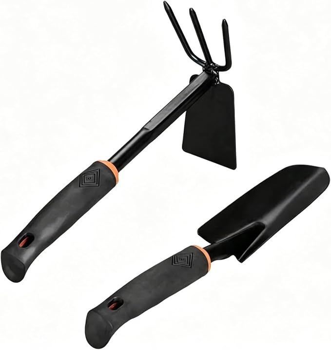 2PCS (Hoe + Large Trowel) Black