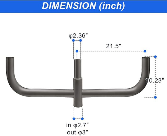 180° tripble bullhorn with 3 tenons