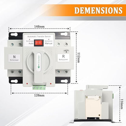 2P 63A 110V ATS-White