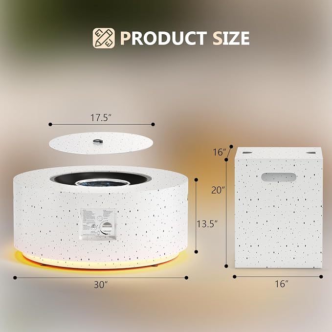 Speckled White - Warm LED