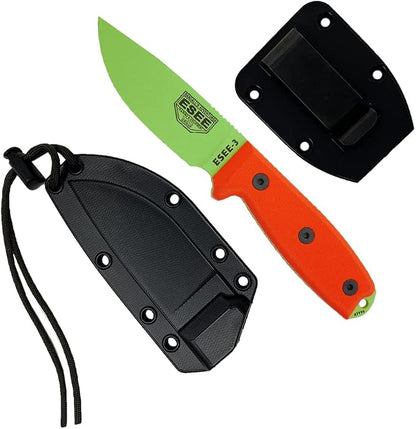 Venom Green Blade/Orange G10 Handle/Black Sheath
