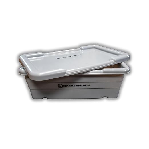 50 lb Gray Poly Meat Lug AND Lid Combo