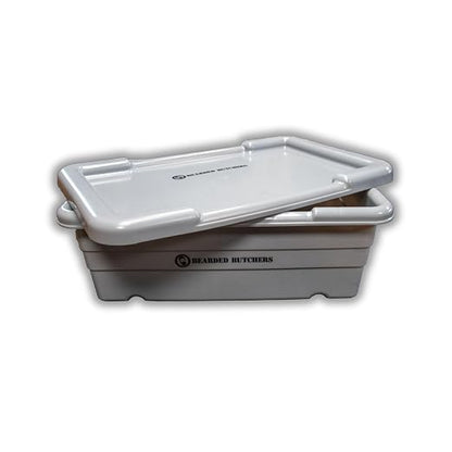 50 lb Gray Poly Meat Lug AND Lid Combo