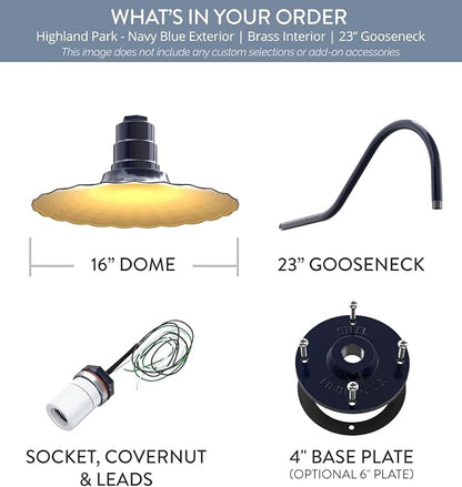 Navy Blue / Brass