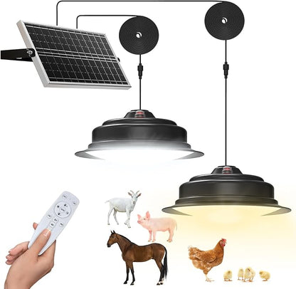 Dualhead solar pendant light
