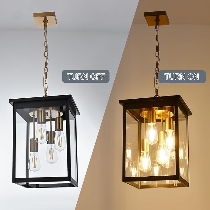 Clear Glass, Black & Brass