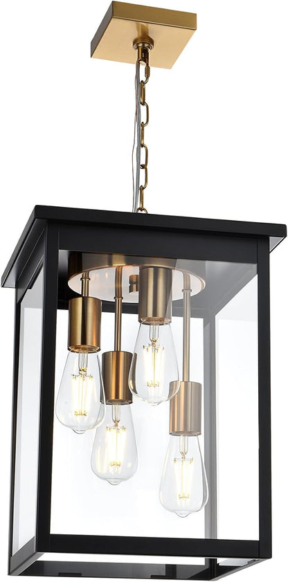 Clear Glass, Black & Brass