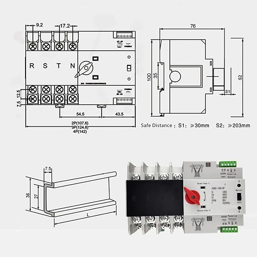 4P 100A 220V