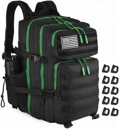 Black With Green Zipper