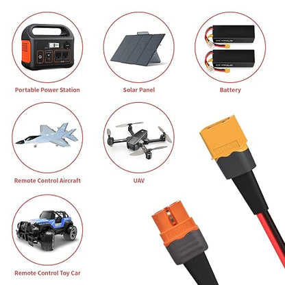 10AWG XT60 Male-XT60i