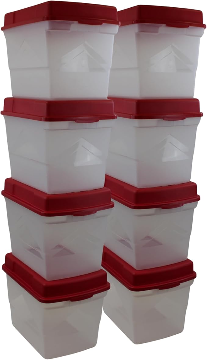Clear with Red Lid