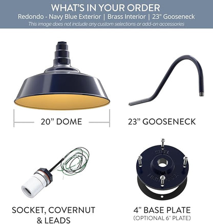 Navy Blue Exterior / Brass Interior