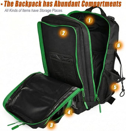 Black With Green Zipper