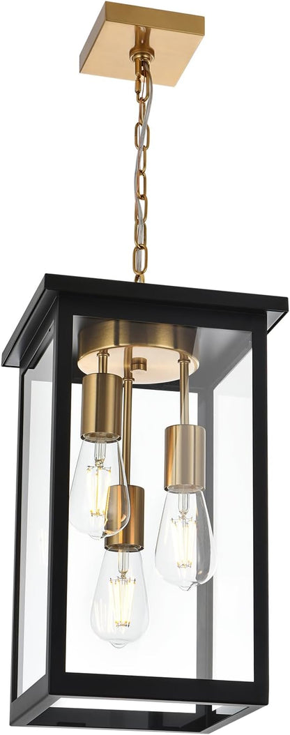 Clear Glass, Black & Brass