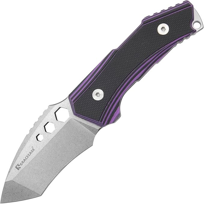 Purple-handled Stone Washed Blade