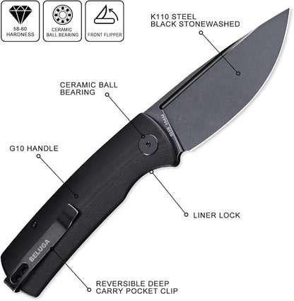 Black G10 Stonewashed