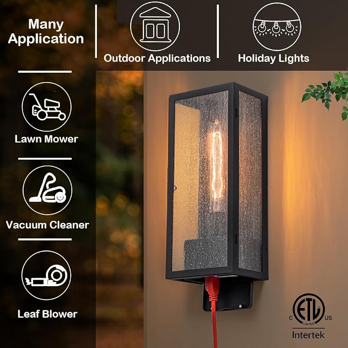 With outlet & dusk to dawn