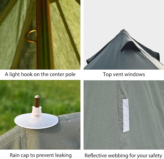10ft*10ft*6.6ft (2-3 person)(Green)