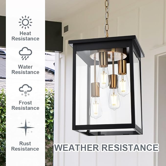 Clear Glass, Black & Brass