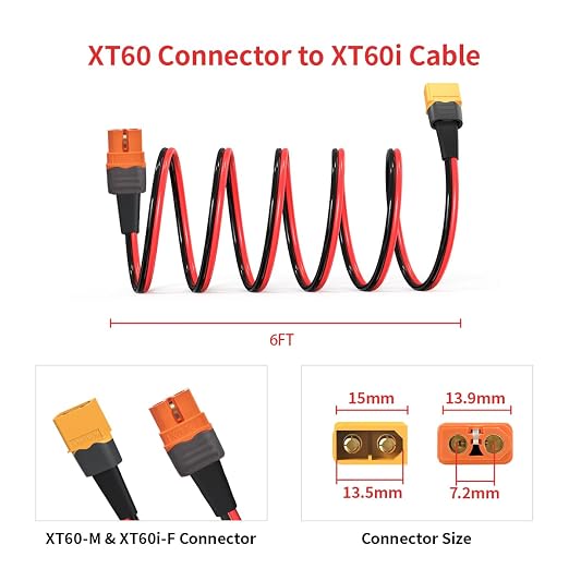 12AWG XT60 Male-XT60i