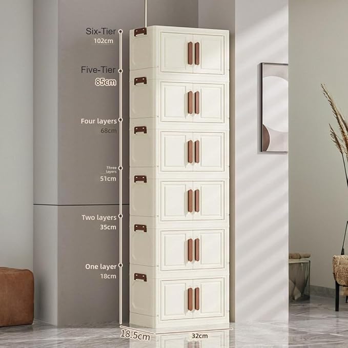 Double Door, 32cm Width, Milky White