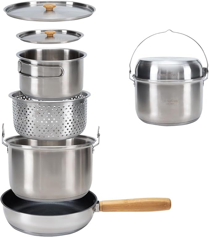 SILVER - 4-6 PERSON COOKWARE SET