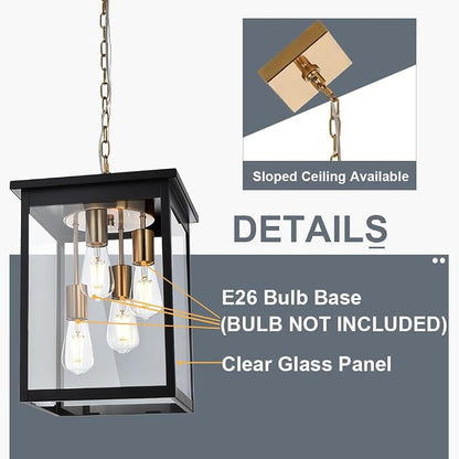 Clear Glass, Black & Brass