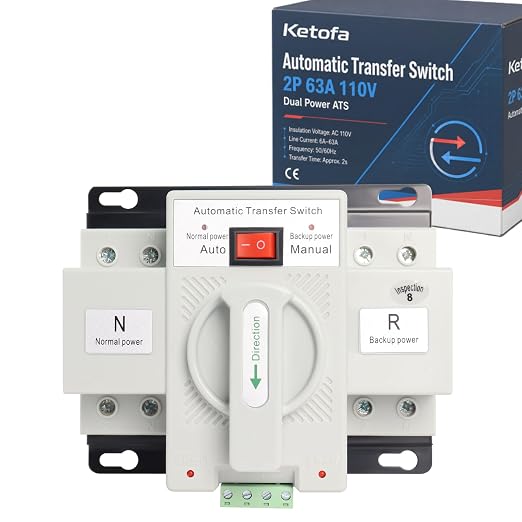 2P 63A 110V ATS-White
