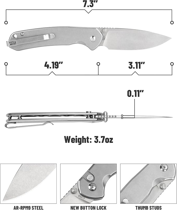 Silver Stainless Steel Handle/AR-RPM9 Steel Blade