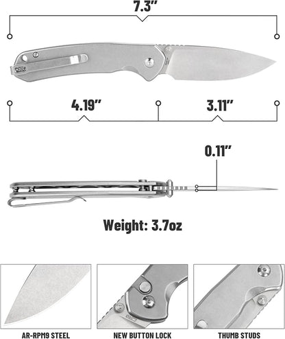 Silver Stainless Steel Handle/AR-RPM9 Steel Blade