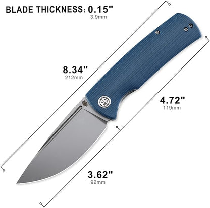 Blue Micarta Sandblasting