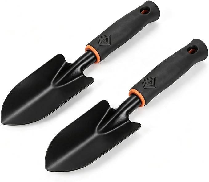 2PCS (Large Trowel + Hoe) Black