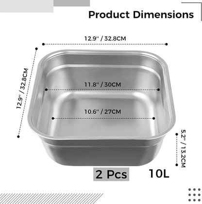 2PCS Kitchen Sink Dish Tub (12.9IN)