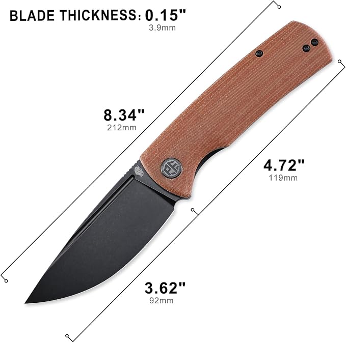 Brown Micarta Stonewashed