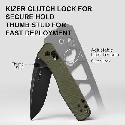 D2 Steel+Olive Green G10 Handle
