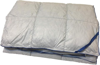 Light Gray - Blue Stitching