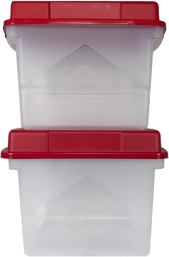 Clear with Red Lid