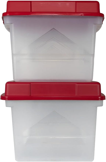 Clear with Red Lid
