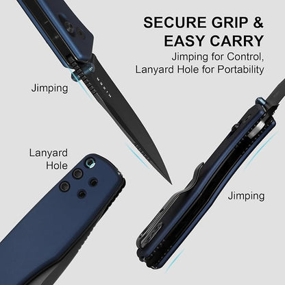 AEB-L Steel+Blue Aluminum Handle