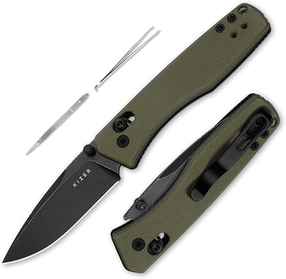 D2 Steel+Olive Green G10 Handle