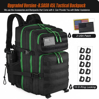 Black With Green Zipper