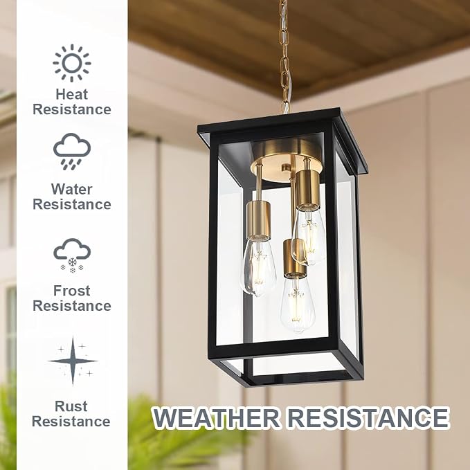 Clear Glass, Black & Brass