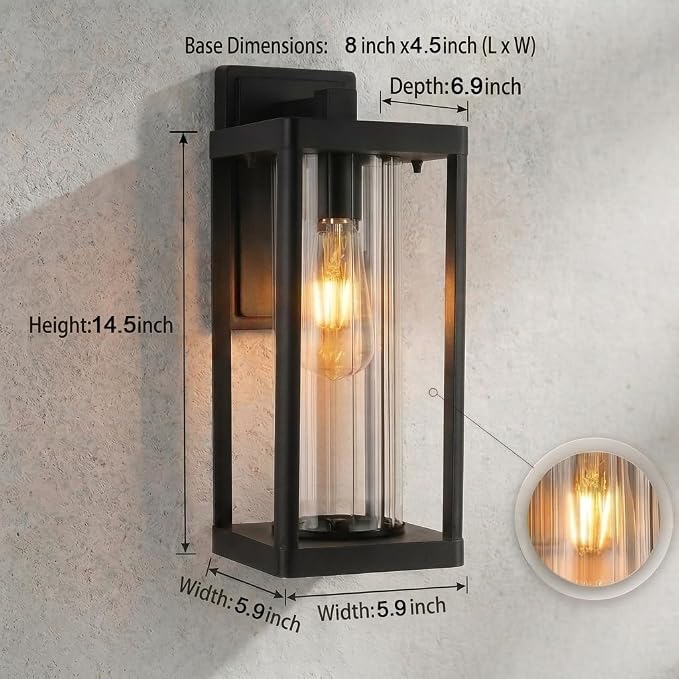 A548-Stripe Glass & Black
