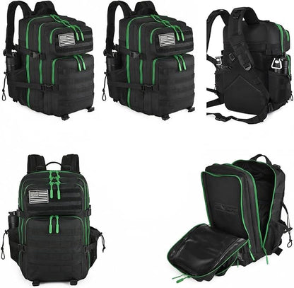 Black With Green Zipper